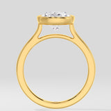 2 Ct Oval Bezel Ring