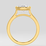2 Ct Oval Bezel Ring