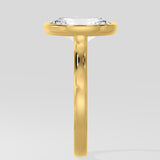 2 Ct Oval Bezel Ring