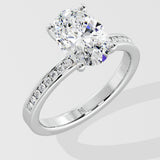 1.5 Ct Oval Channel Ring