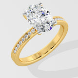 1.5 Ct Oval Channel Ring