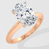 2.5 Ct Oval Edge Solitaire Ring - House of Quadri