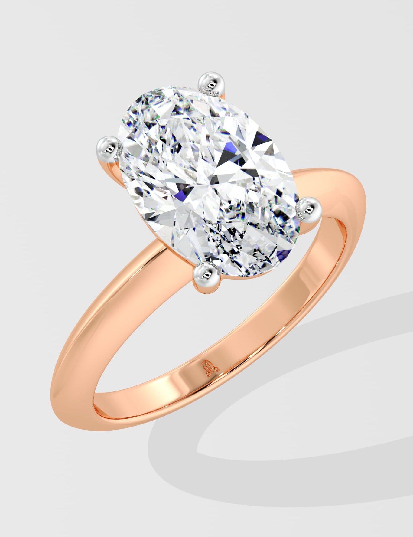 2.5 Ct Oval Edge Solitaire Ring - House of Quadri