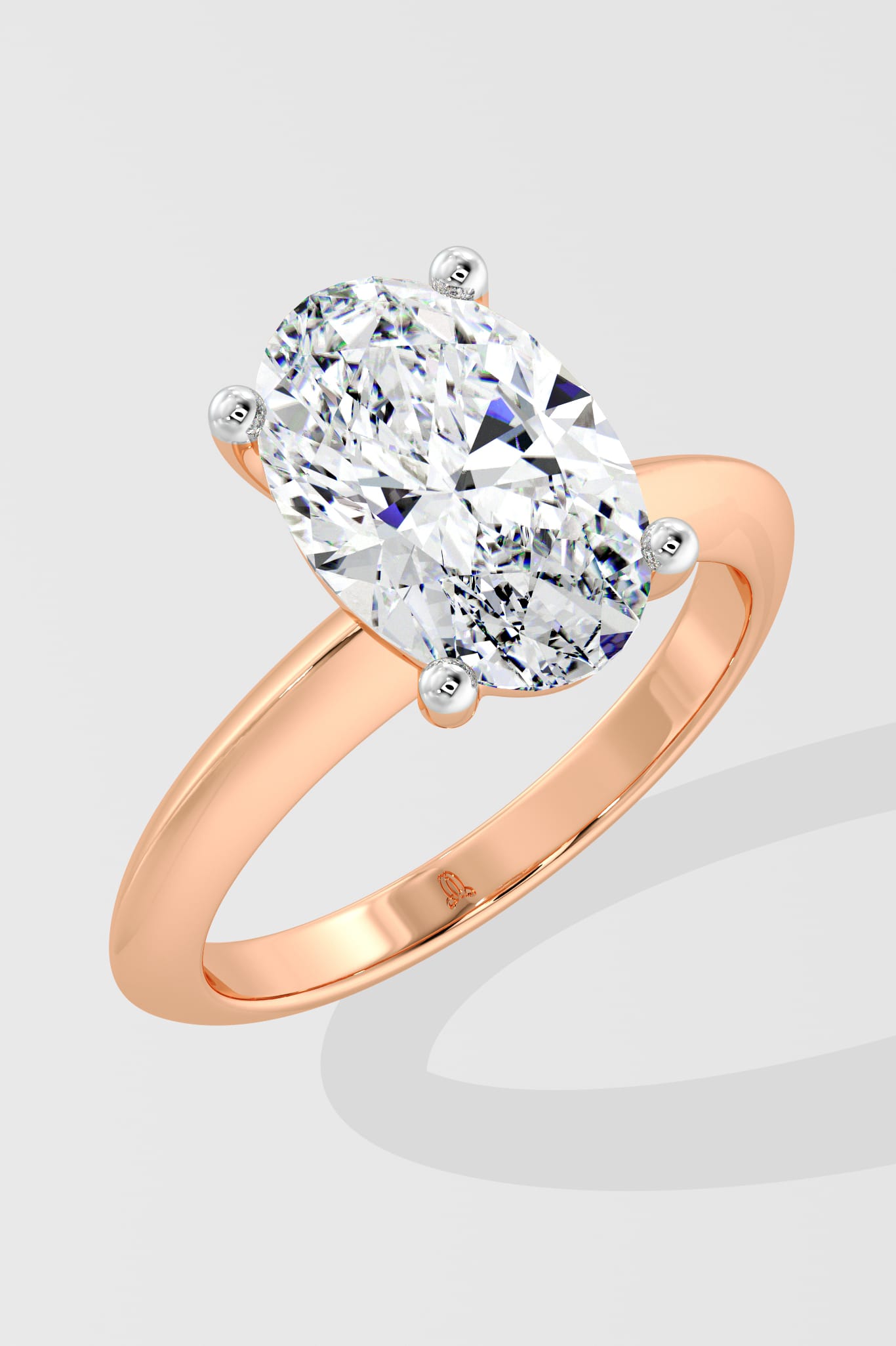 2.5 Ct Oval Edge Solitaire Ring - House of Quadri