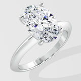 2.5 Ct Oval Edge Solitaire Ring - House of Quadri