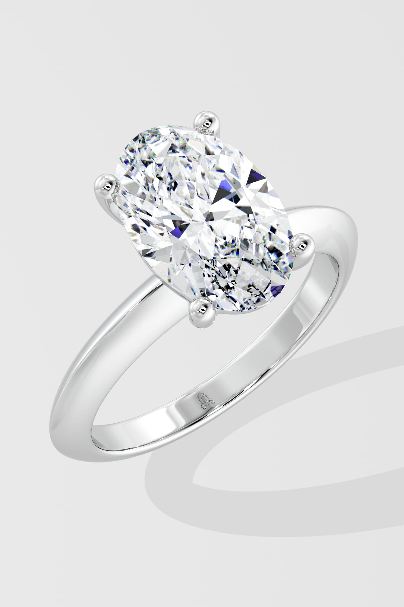 2.5 Ct Oval Edge Solitaire Ring - House of Quadri