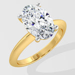 2.5 Ct Oval Edge Solitaire Ring - House of Quadri