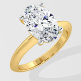 2.5 Ct Oval Edge Solitaire Ring - House of Quadri