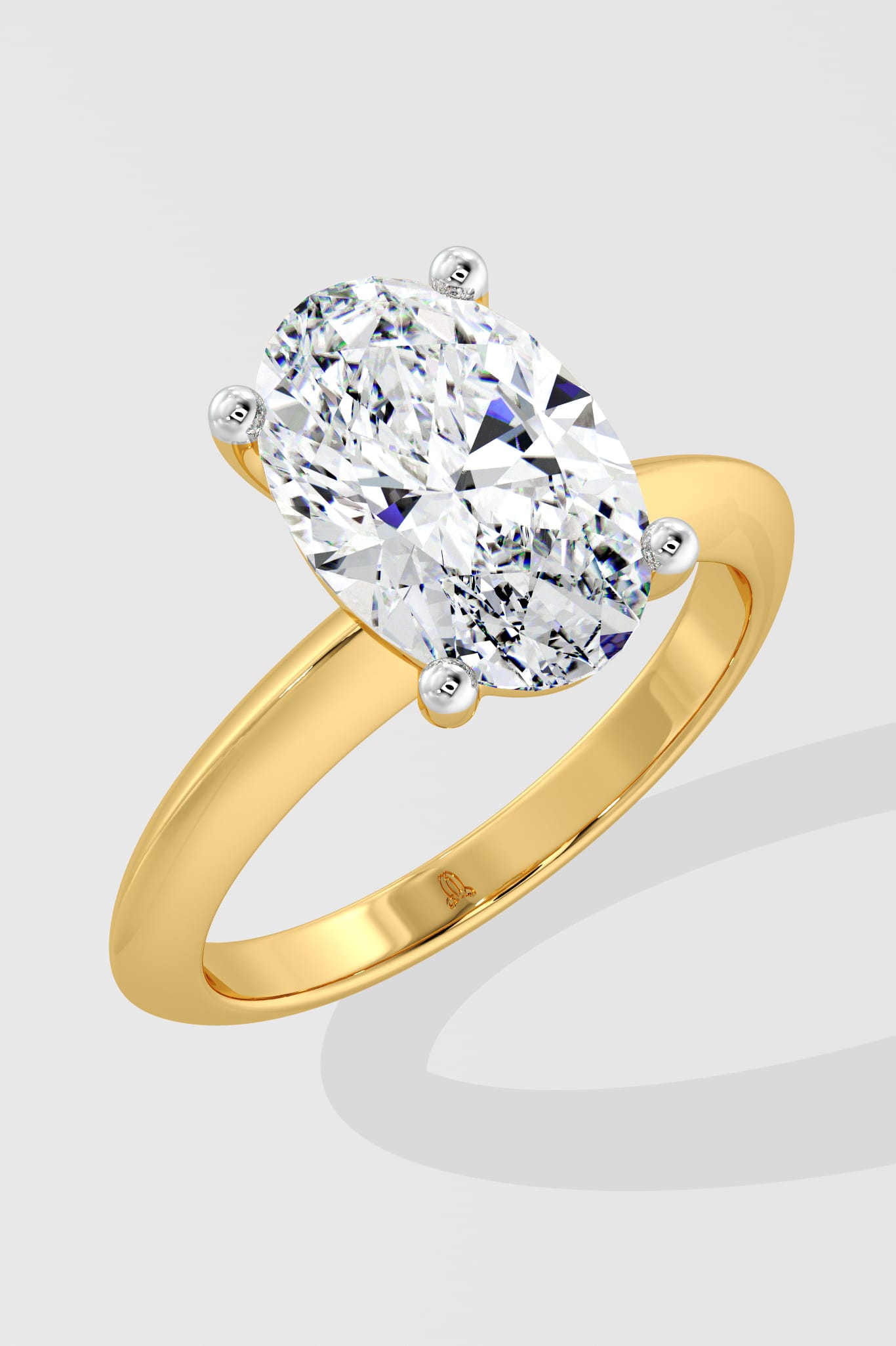 2.5 Ct Oval Edge Solitaire Ring - House of Quadri