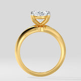 2.5 Ct Oval Edge Solitaire Ring - House of Quadri