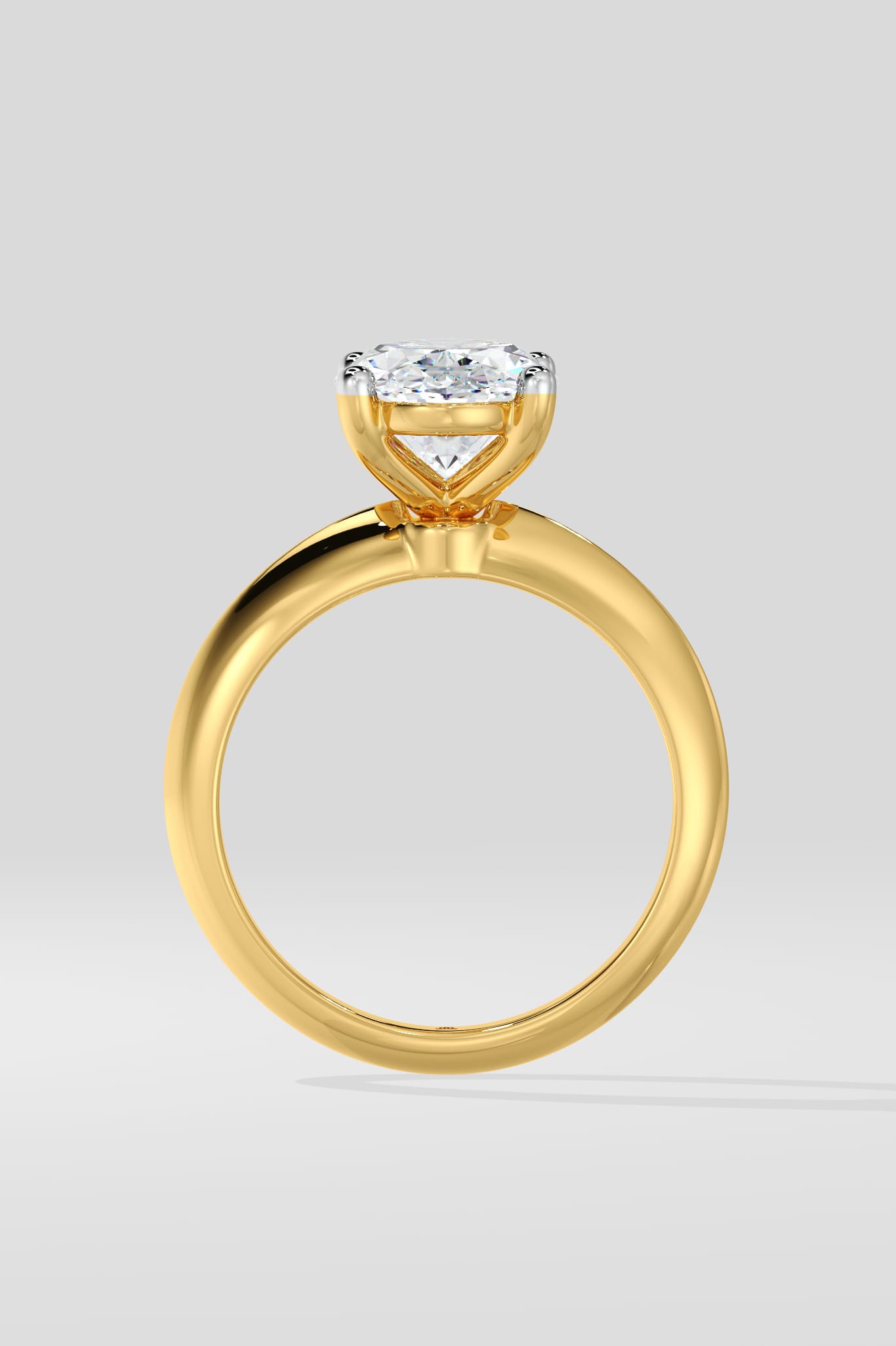 2.5 Ct Oval Edge Solitaire Ring - House of Quadri