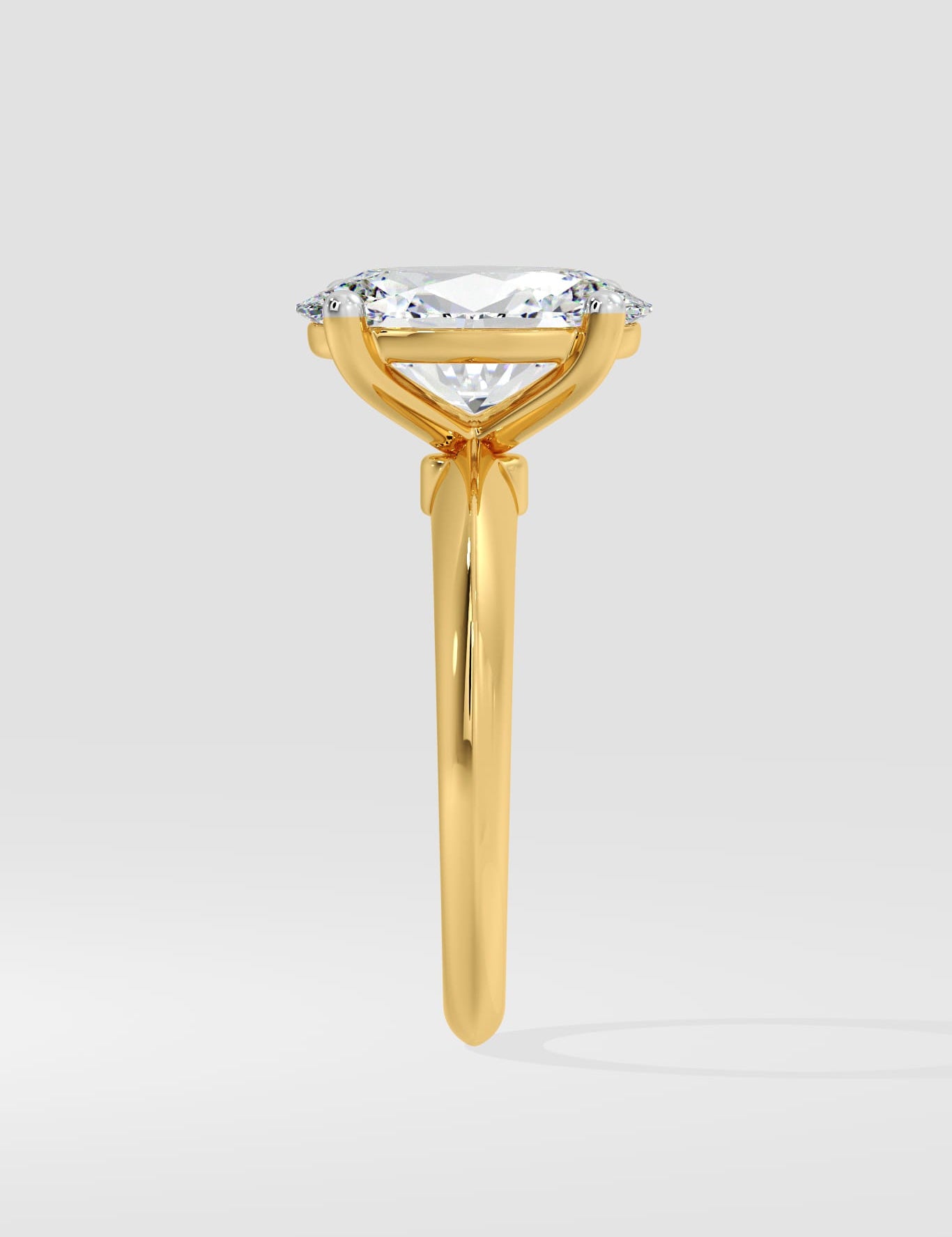 2.5 Ct Oval Edge Solitaire Ring - House of Quadri