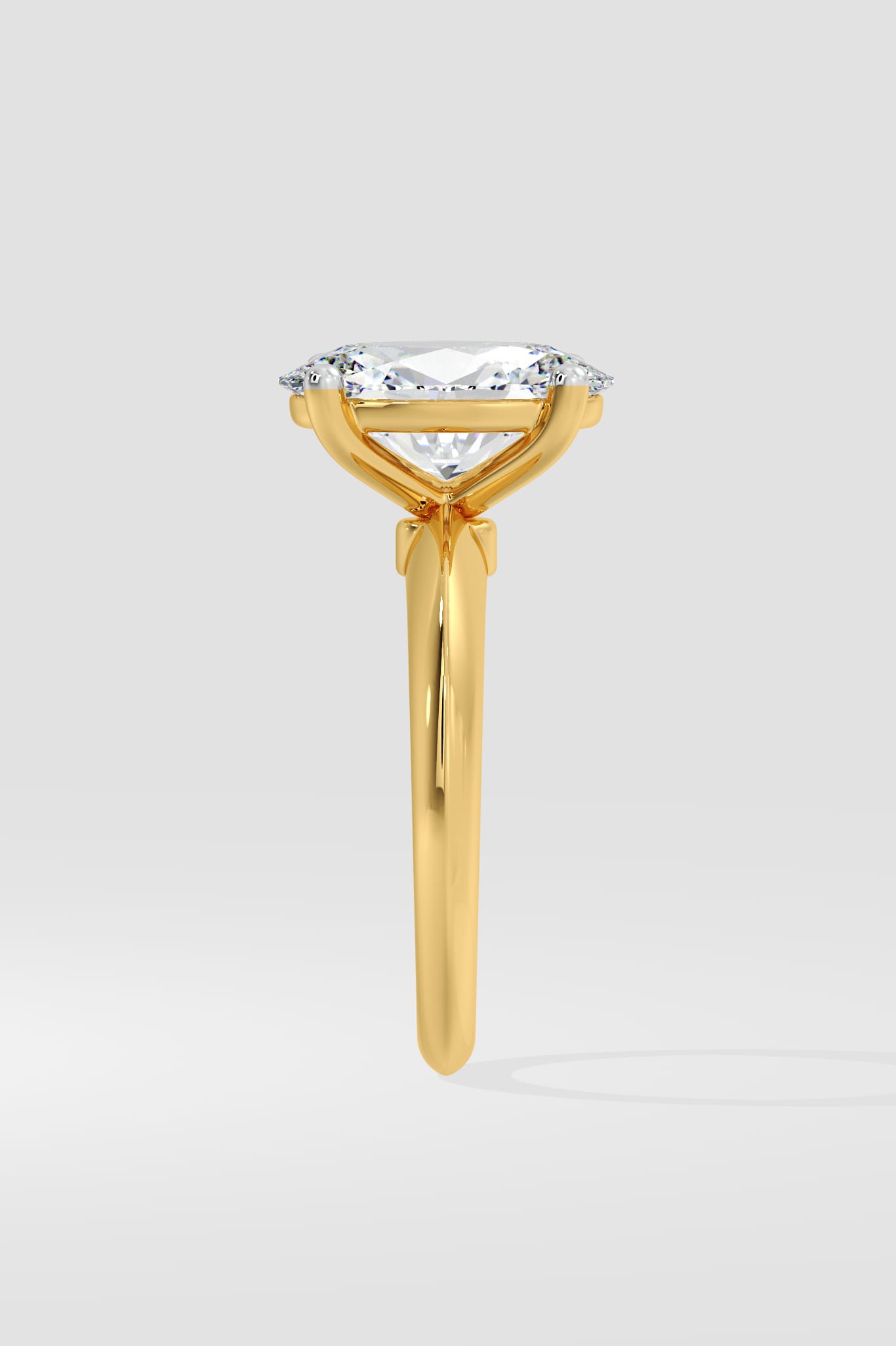 2.5 Ct Oval Edge Solitaire Ring - House of Quadri