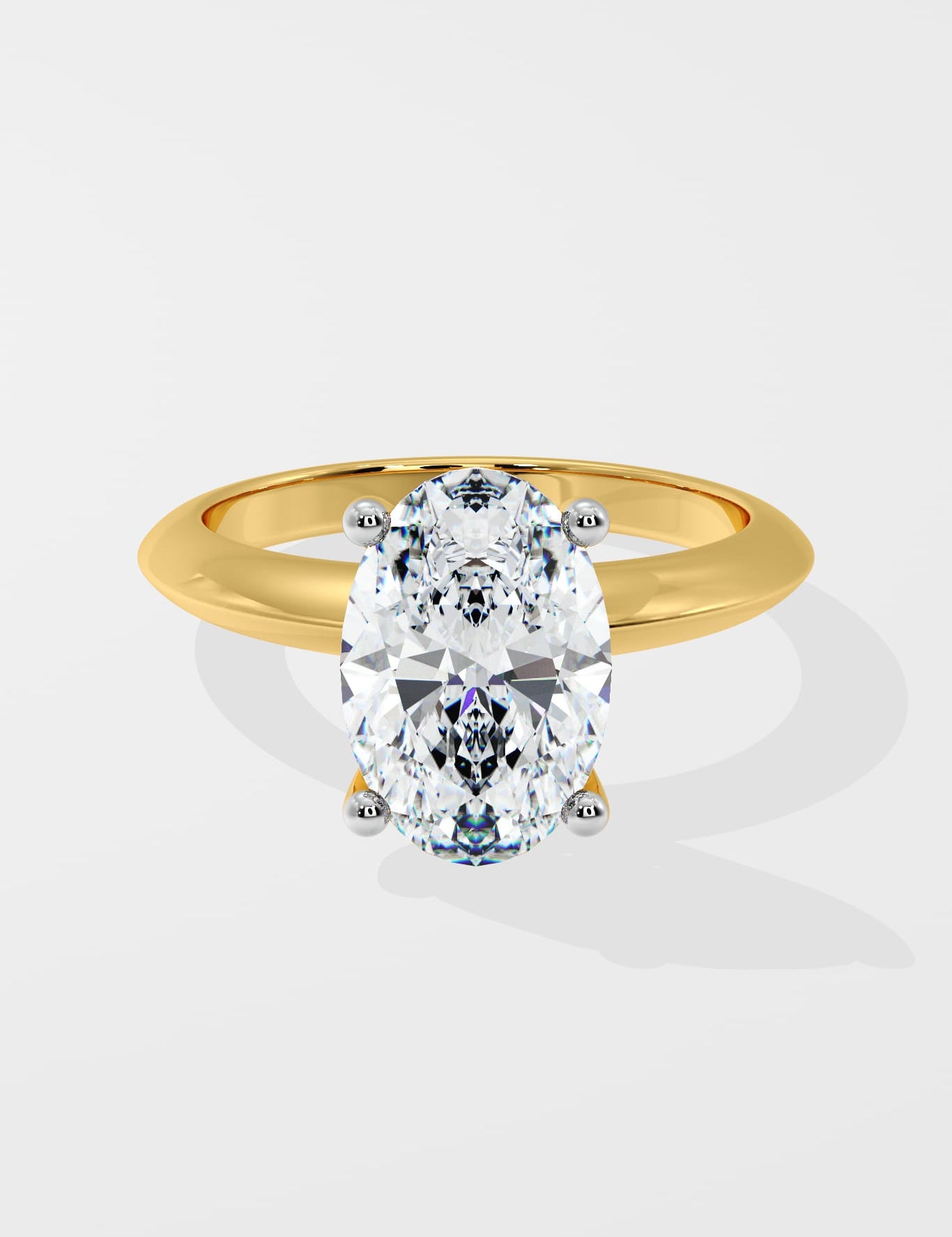2.5 Ct Oval Edge Solitaire Ring - House of Quadri