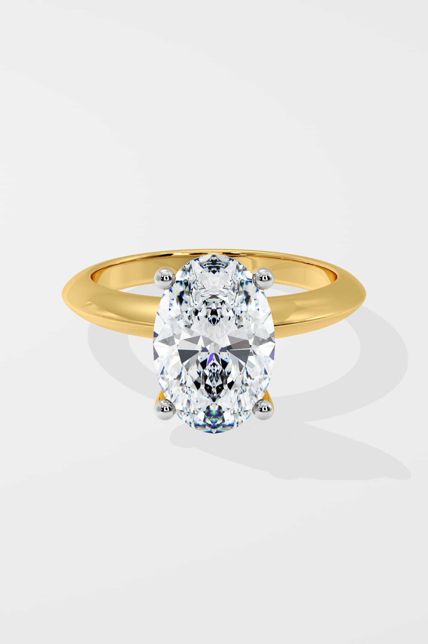 2.5 Ct Oval Edge Solitaire Ring - House of Quadri