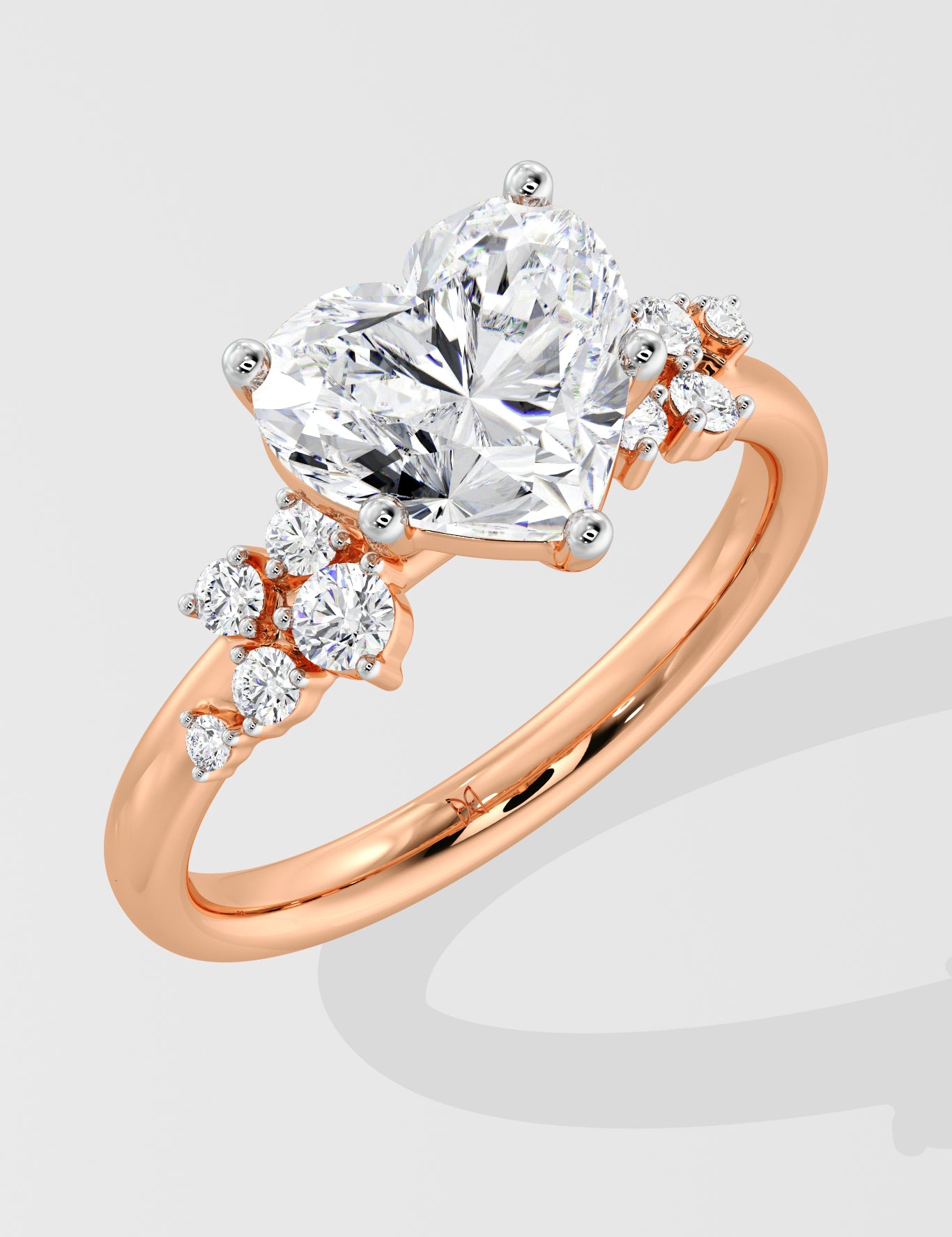 3 Ct Heart Stardust Ring