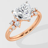 3 Ct Heart Stardust Ring