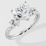 3 Ct Heart Stardust Ring