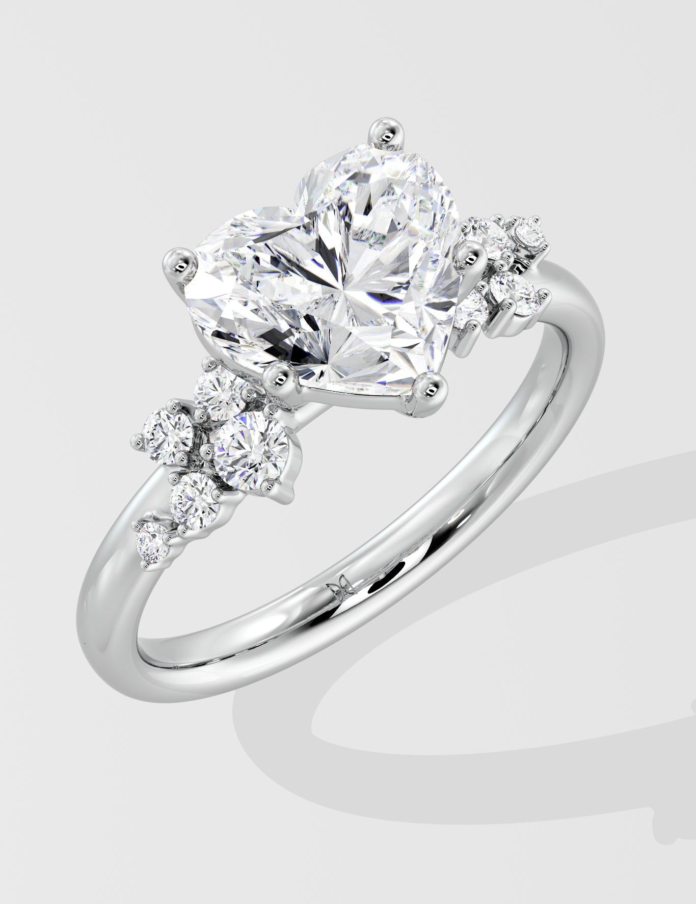 3 Ct Heart Stardust Ring