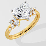 3 Ct Heart Stardust Ring
