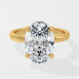 4 Ct Oval Hidden Halo Ring