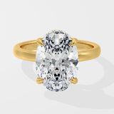 4 Ct Oval Hidden Halo Ring