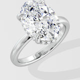 4 Ct Oval Hidden Halo Ring