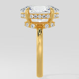 4 Ct Oval Hidden Halo Ring