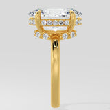 4 Ct Oval Hidden Halo Ring