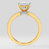 2 Ct Princess Twin Row Solitaire Ring