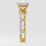 2 Ct Princess Twin Row Solitaire Ring