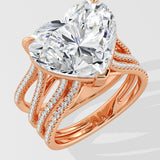 9 Ct Heart Grandeur Ring - House of Quadri