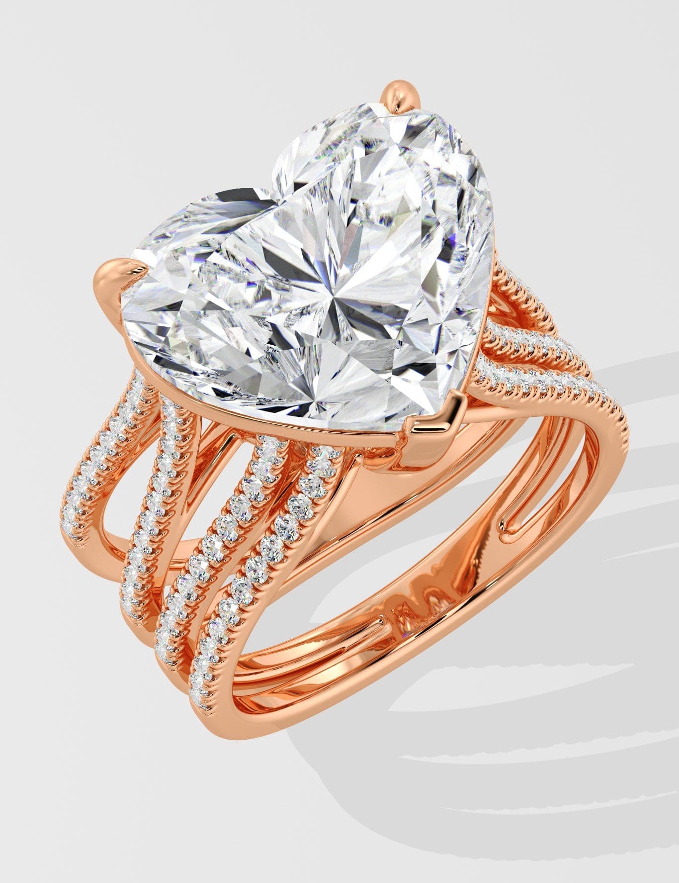 9 Ct Heart Grandeur Ring - House of Quadri