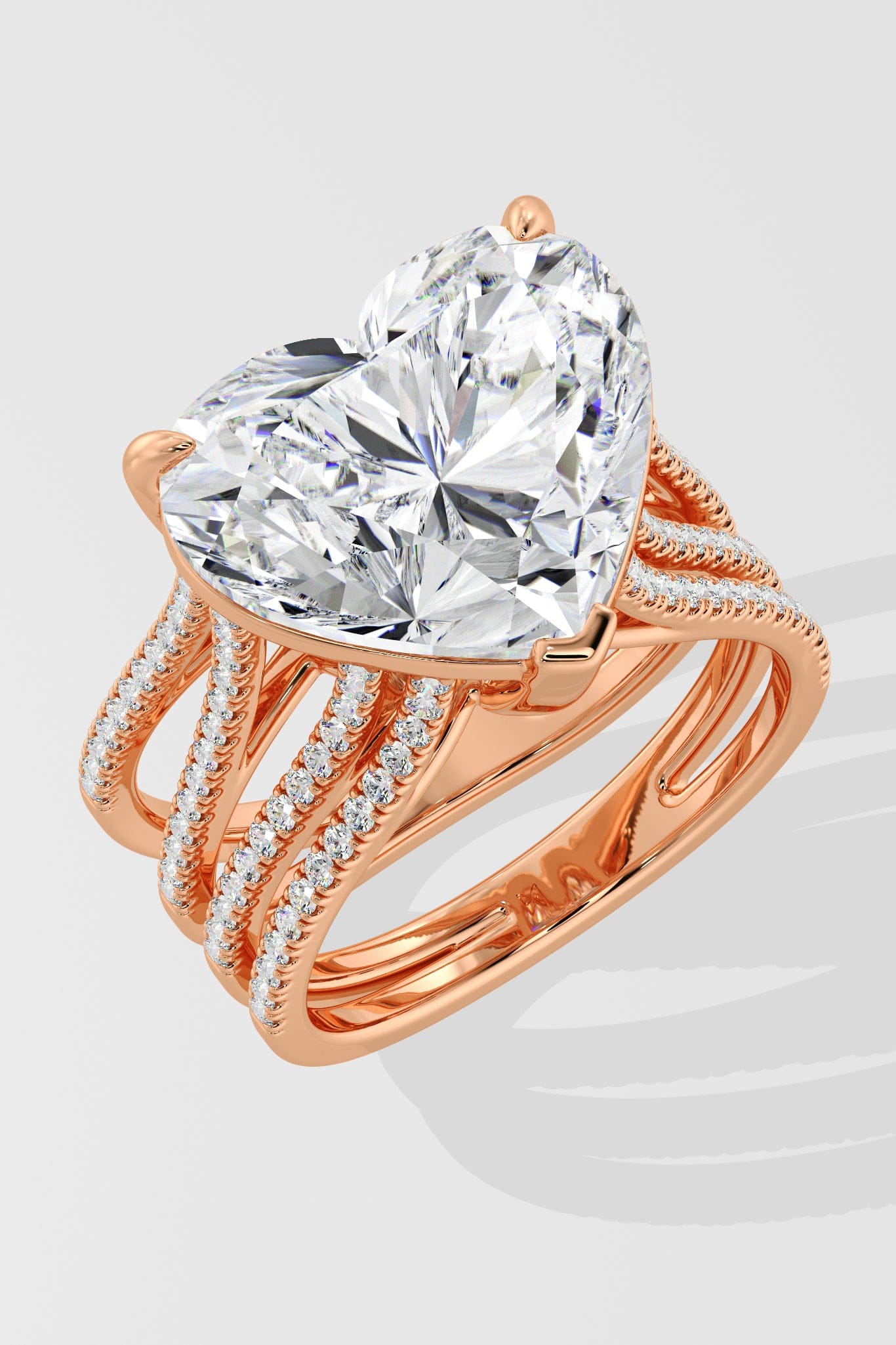 9 Ct Heart Grandeur Ring - House of Quadri