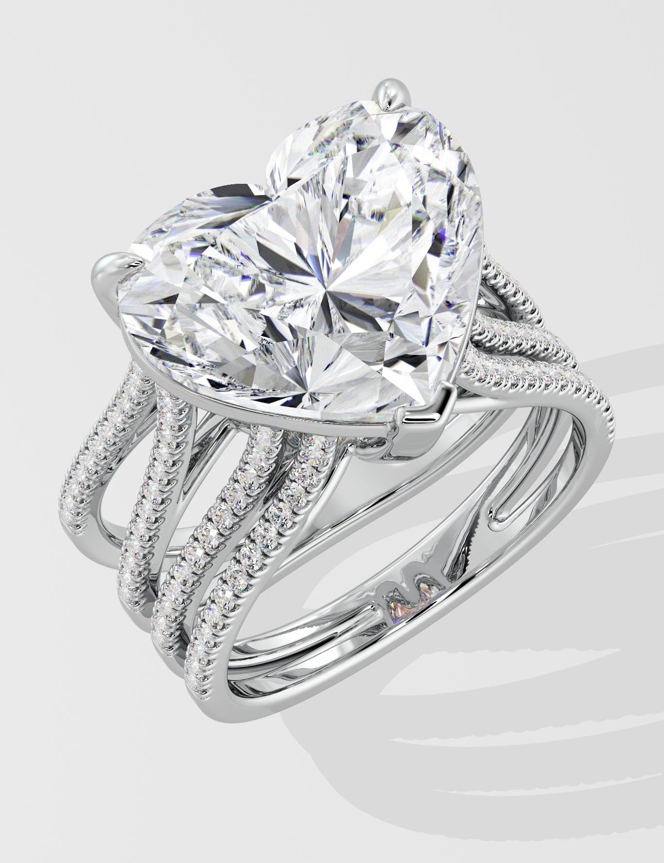 9 Ct Heart Grandeur Ring - House of Quadri