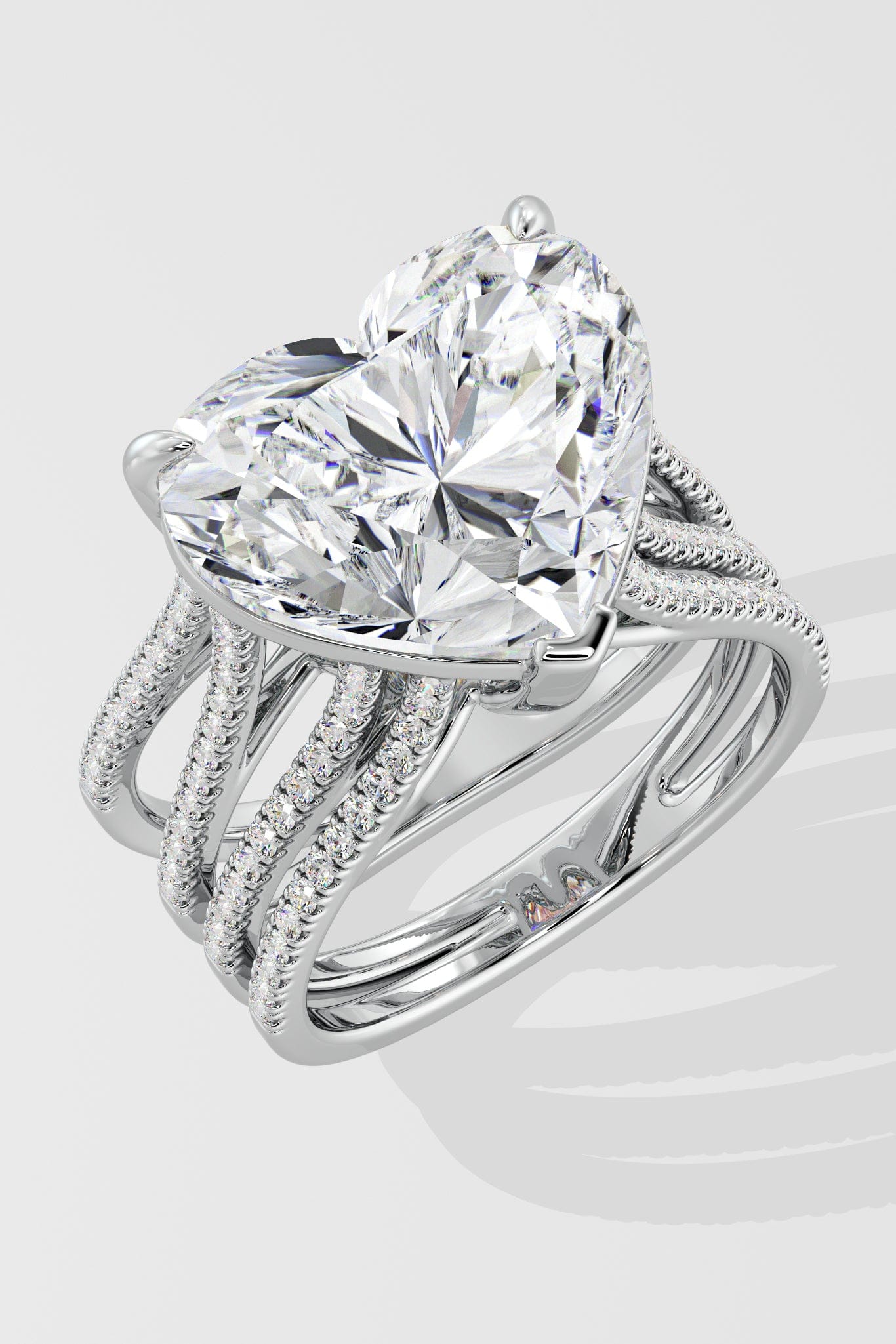 9 Ct Heart Grandeur Ring - House of Quadri