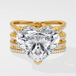 9 Ct Heart Grandeur Ring - House of Quadri