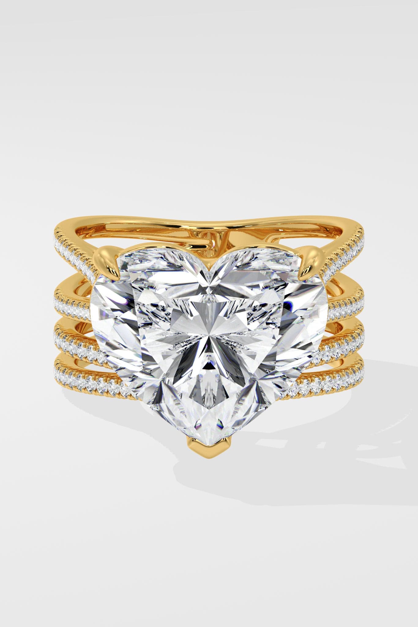 9 Ct Heart Grandeur Ring - House of Quadri