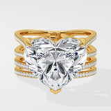 9 Ct Heart Grandeur Ring