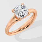 1.5 Ct Cushion Flow Ring - House of Quadri