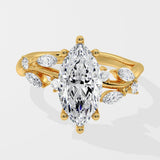 2 Ct Marquise Fleur Ring