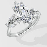 2 Ct Marquise Fleur Ring