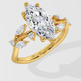 2 Ct Marquise Fleur Ring