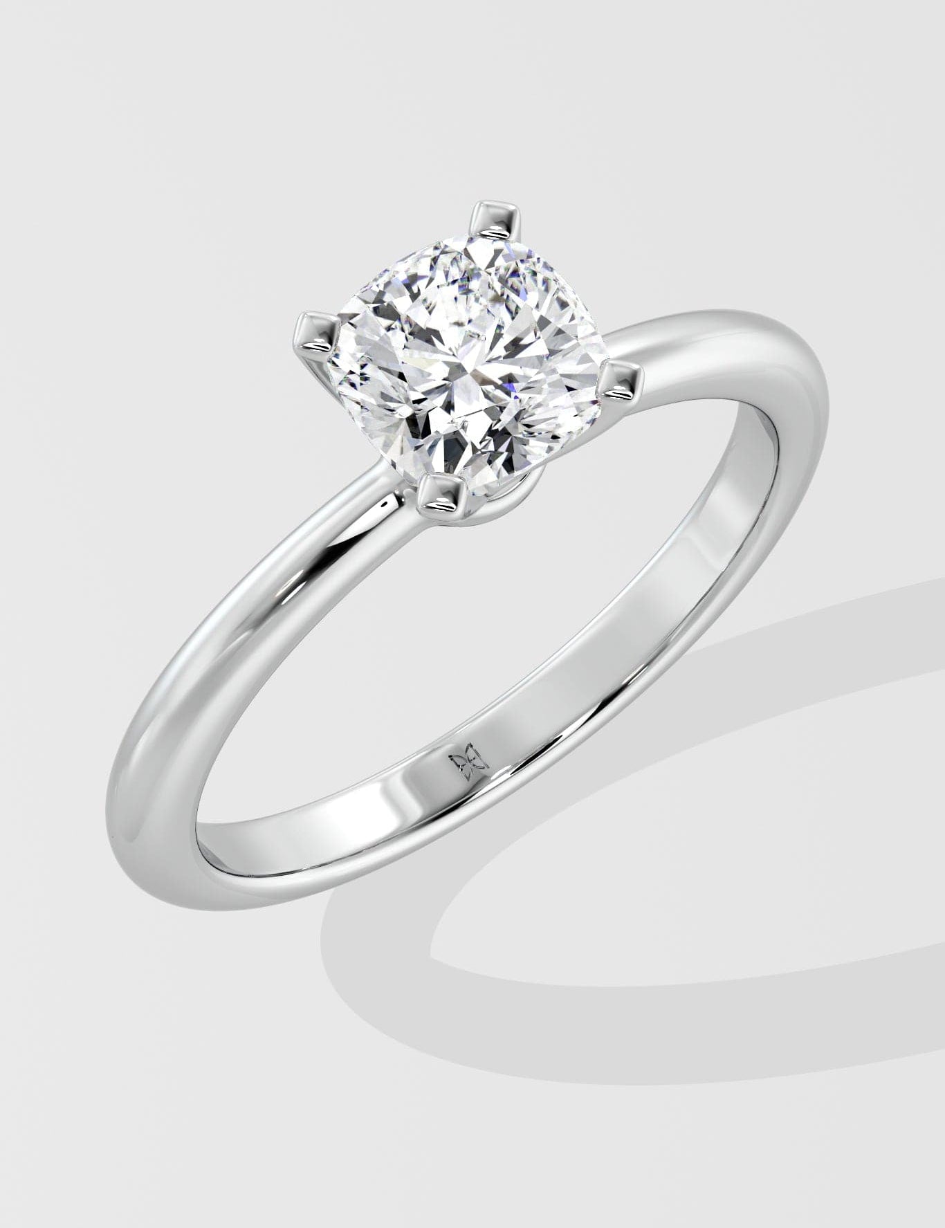 1 Ct Cushion Solitaire Diamond Ring - House of Quadri