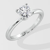 1 Ct Cushion Solitaire Diamond Ring