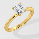 1 Ct Cushion Solitaire Diamond Ring