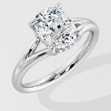 2 Ct Cushion Flow Solitaire Ring - House of Quadri