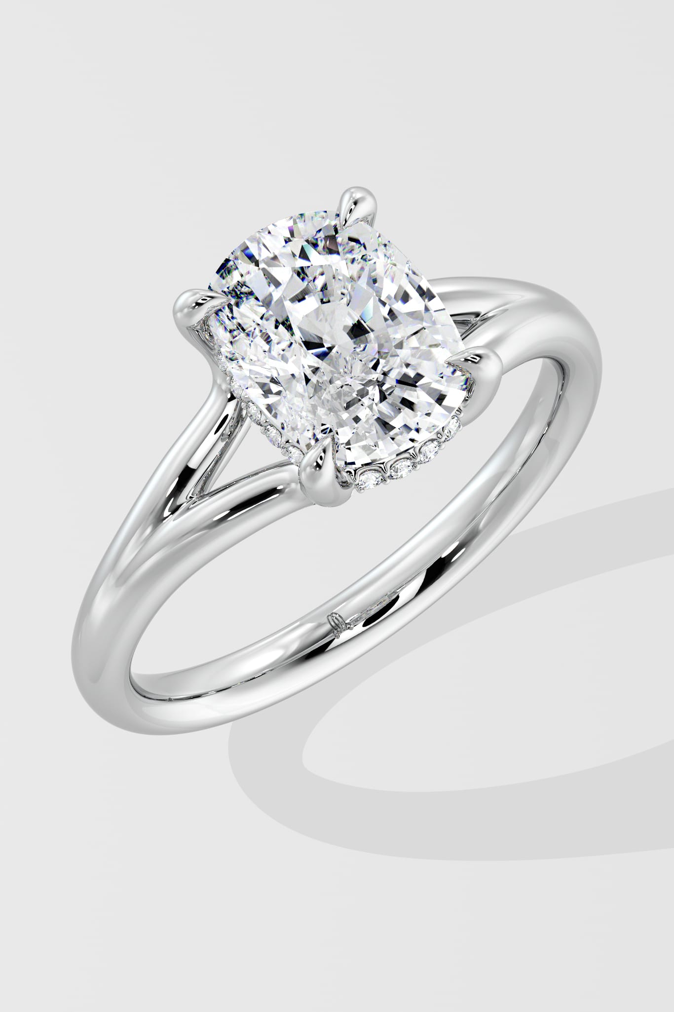 2 Ct Cushion Flow Solitaire Ring - House of Quadri
