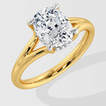 2 Ct Cushion Flow Solitaire Ring - House of Quadri