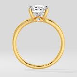 2 Ct Cushion Flow Solitaire Ring - House of Quadri